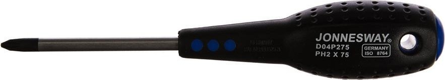 Отвертка крестовая JONNESWAY D04P275 FULL STAR, PH2 х 75 мм 047907