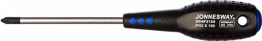 Отвертка крестовая JONNESWAY D04P2100 FULL STAR, PH2 х 100 мм 047068