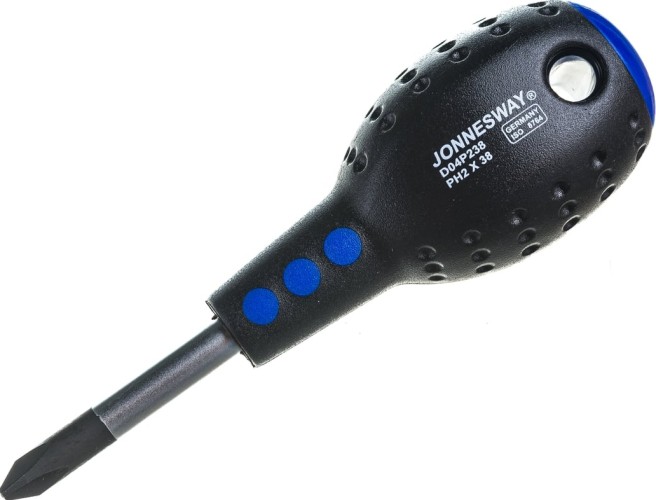 Отвертка крестовая JONNESWAY D04P238 FULL STAR, PH2 х 38 мм 047069
