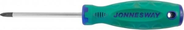 Отвертка крестовая JONNESWAY D71P2100 ANTI-SLIP GRIP, PH2 х 100 мм 049951