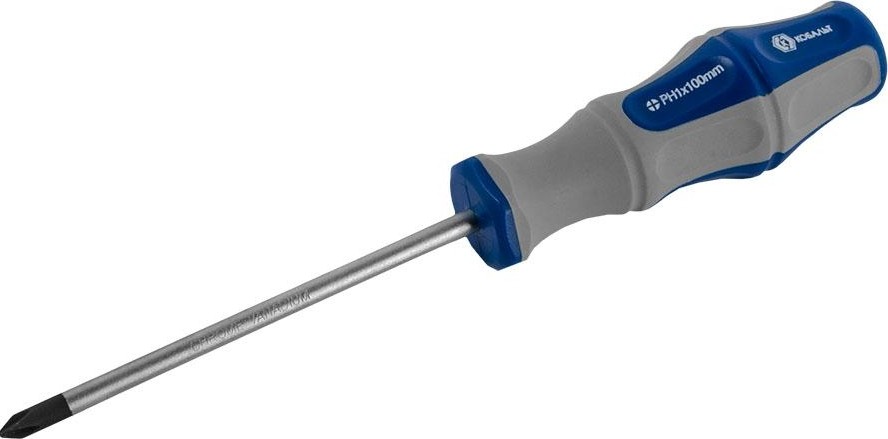 Отвертка крестовая Кобальт 646-331 ultra grip ph-1х100 мм cr-v, двухкомпонентная руко - изображение 4