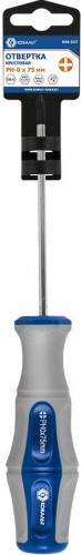 Отвертка крестовая Кобальт 646-317 ultra grip ph-0х75 мм cr-v, двухкомпонентная рукоя
