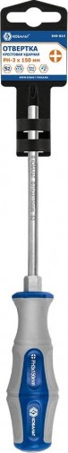 Отвертка крестовая Кобальт 646-614 ударная ultra grip ph-3x150 мм s2, двухкомпонентна