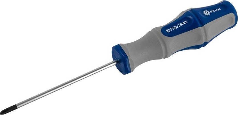 Отвертка крестовая Кобальт 646-317 ultra grip ph-0х75 мм cr-v, двухкомпонентная рукоя - изображение 3