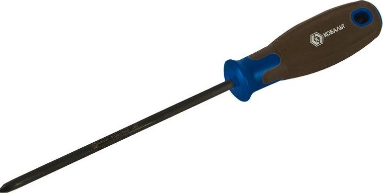 Отвертка крестовая Кобальт 912-113 polywood ph-2х150 мм cr-v, древесно-полимерная рук - изображение 3
