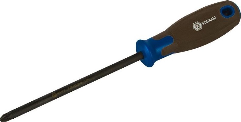 Отвертка крестовая Кобальт 912-168 polywood pz-3х150 мм cr-v, древесно-полимерная рук - изображение 3