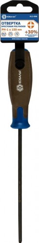 Отвертка крестовая Кобальт 912-090 polywood ph-1х150 мм cr-v, древесно-полимерная рук