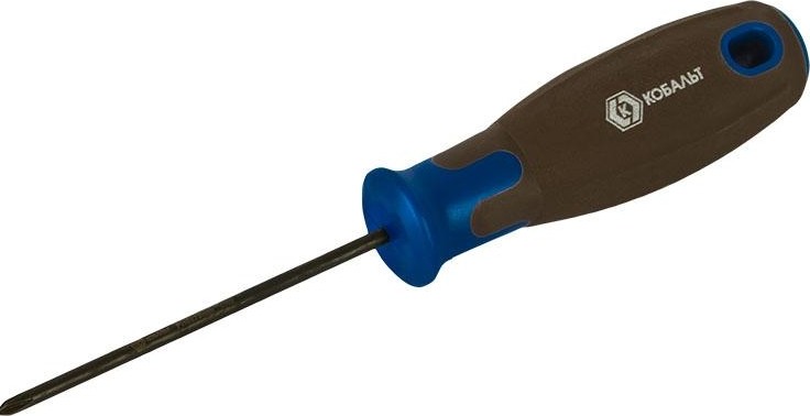 Отвертка крестовая Кобальт 912-069 polywood ph-0х75 мм cr-v, древесно-полимерная руко - изображение 3