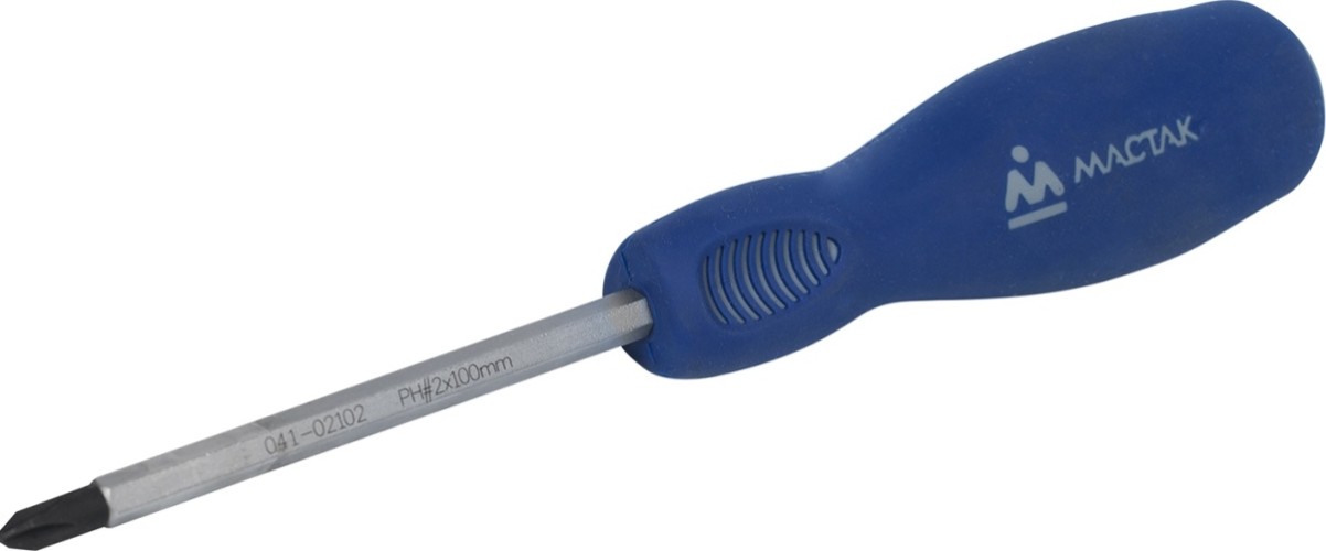 Отвертка крестовая МАСТАК 041-01752H PH1 x 75 мм силовая