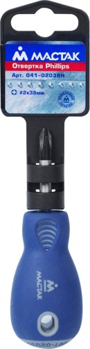 Отвертка крестовая МАСТАК 041-02038H PH2 x 38 мм - изображение 3