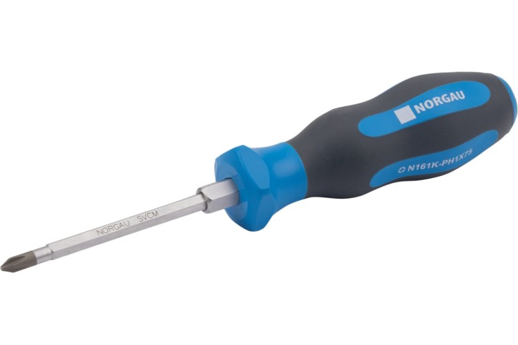 Отвертка крестовая Norgau PH1x75 phillips с ударным наконечником 062105210