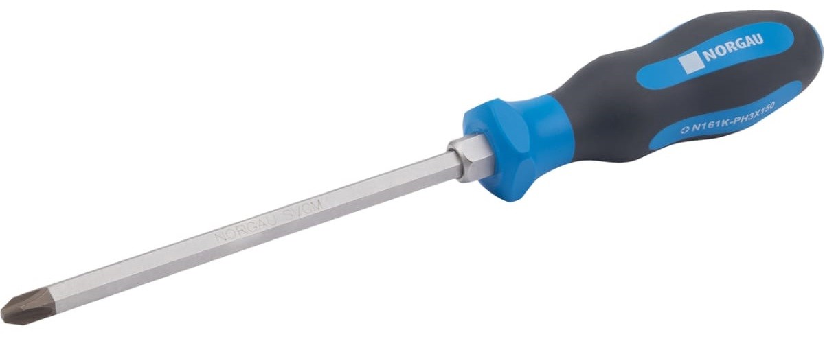 Отвертка крестовая Norgau PH3x150 phillips с ударным наконечником 062105230