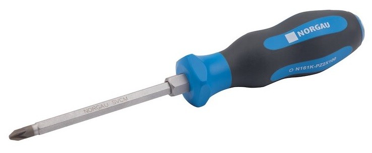 Отвертка крестовая Norgau PZ2x100 с ударным наконечником 062152220