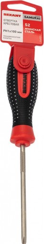 Отвертка крестовая REXANT PH 1х100 мм S2 трехкомпонентная рукоятка 12-4727-1