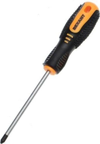 Отвертка крестовая REXANT PH 1х75 мм Cr-V двухкомпонентная рукоятка 12-6404