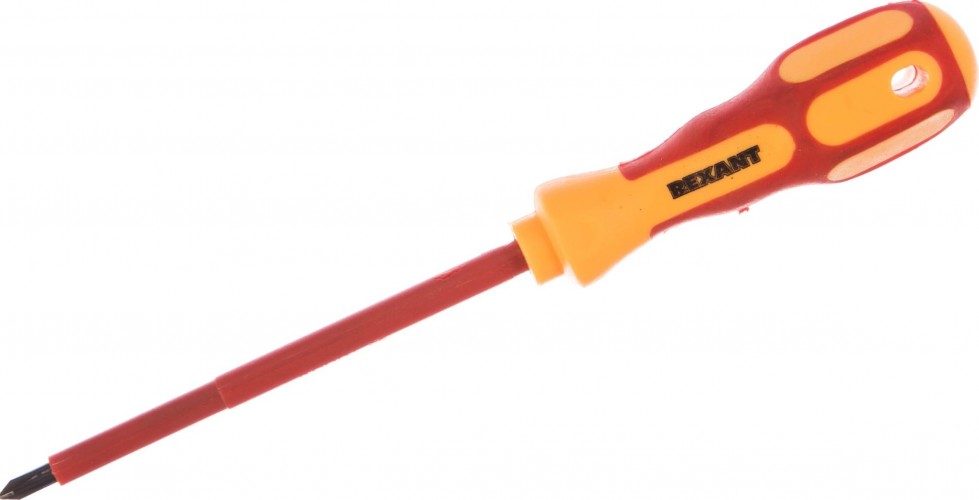 Отвертка крестовая REXANT PH0х100 мм диэлектрическая до 1000В 12-4716