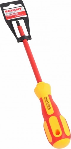Отвертка крестовая REXANT PH1х125 мм диэлектрическая до 1000В 12-4717 - изображение 4