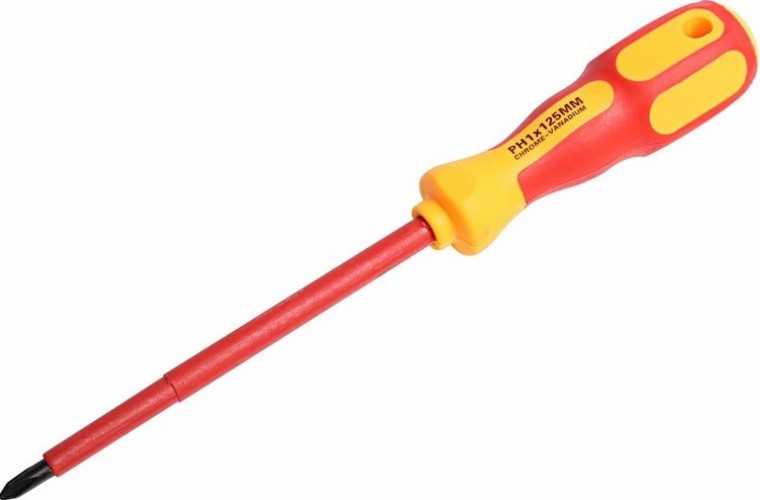 Отвертка крестовая REXANT PH1х125 мм диэлектрическая до 1000В 12-4717