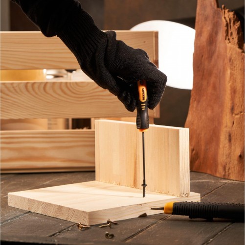 Отвертка крестовая REXANT PZ 0х75 мм Cr-V двухкомпонентная рукоятка 12-6413 - изображение 2