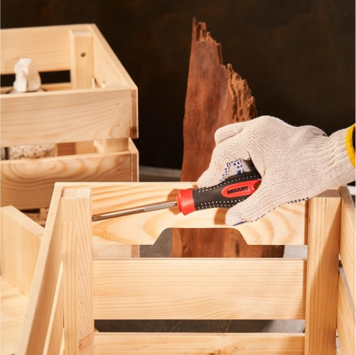 Отвертка крестовая REXANT PZ 2х100 мм S2 трехкомпонентная рукоятка 12-6415-1 - изображение 5