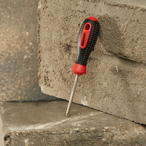 Отвертка крестовая REXANT PZ 1х75 мм S2 трехкомпонентная рукоятка 12-6414-1 - изображение 3