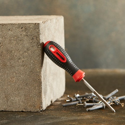 Отвертка крестовая REXANT PZ 2х100 мм S2 трехкомпонентная рукоятка 12-6415-1 - изображение 4