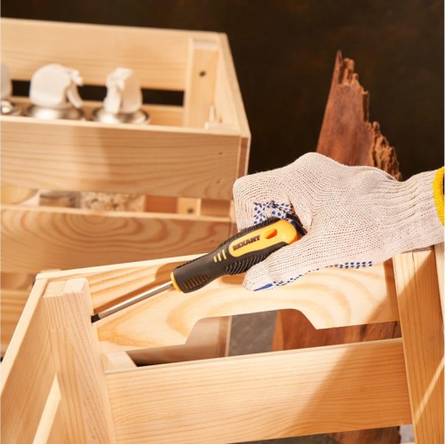 Отвертка крестовая REXANT PZ 1х75 мм Cr-V двухкомпонентная рукоятка 12-6414 - изображение 2