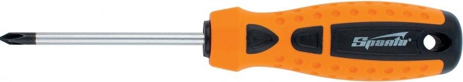 Отвертка крестовая Sparta "point", ph1х100 мм,  crv, 2-х компонентная рукоятк 11775