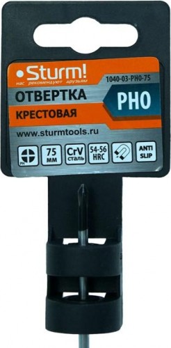Отвертка крестовая Sturm 1040-03-PH0-75 ph0x75мм, магнит. наконечник - изображение 4