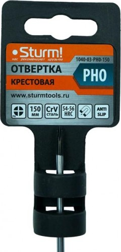Отвертка крестовая Sturm 1040-03-PH0-150 ph0x150мм, магнит. наконечник - изображение 4