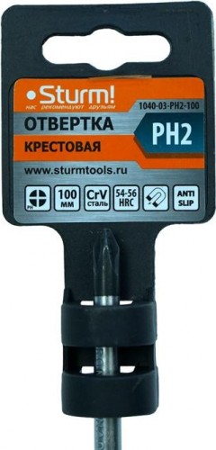 Отвертка крестовая Sturm 1040-03-PH2-100 ph2x100мм, магнит. наконечник - изображение 4