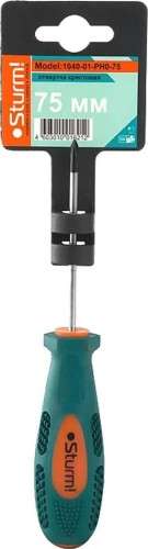 Отвертка крестовая Sturm 1040-01-PH0-75 ph0x75мм, магнит. наконечник - изображение 2