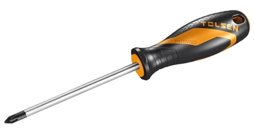 Отвертка крестовая TOLSEN TT20006 "GRIPro", Phillips №0, 75 мм