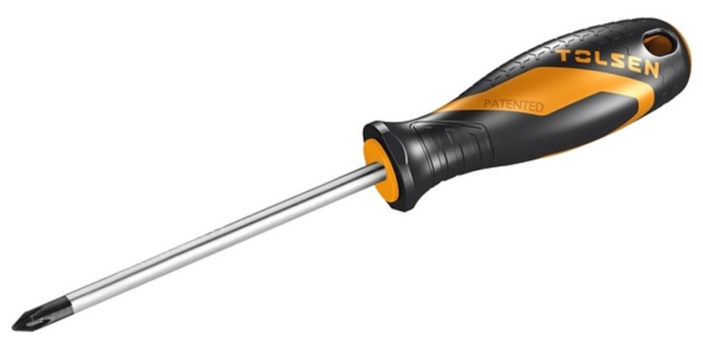 Отвертка крестовая TOLSEN TT20008 "GRIPro", Phillips №2, 150 мм