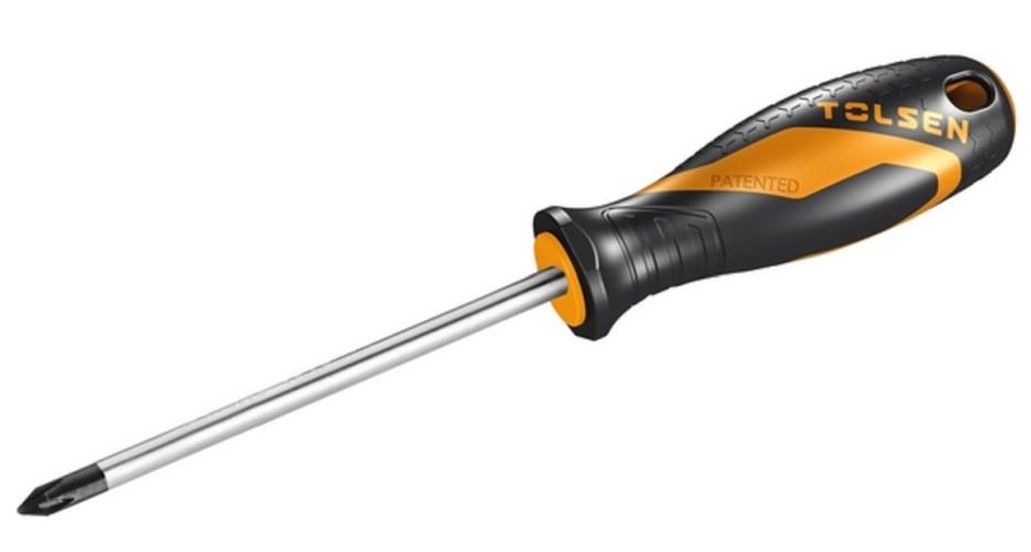 Отвертка крестовая TOLSEN TT20009 "GRIPro", Phillips №3, 150 мм