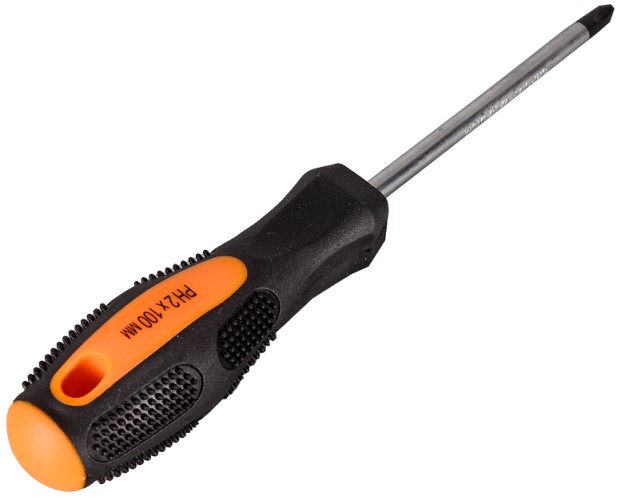 Отвертка крестовая ВИХРЬ PH2, 100 мм 73/6/2/14 - изображение 2