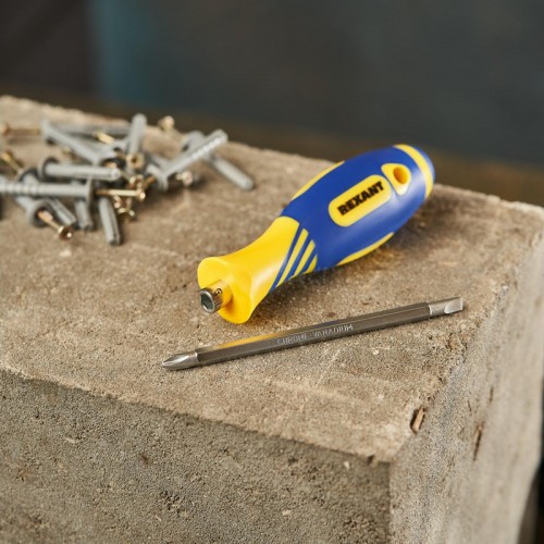 Отвертка REXANT 12-4741 двухсторонняя PH2xSL6 стержень 120 мм - изображение 5