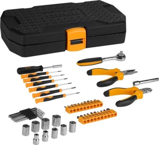 Отвертка с битами DEKO TZ45 набором бит и головок (45 предметов) в кейсе 065-0313 - изображение 3