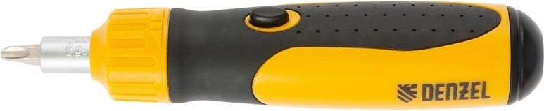 Отвертка с битами Denzel 7711611 реверсивная. механизм smartpush 12 шт - изображение 2