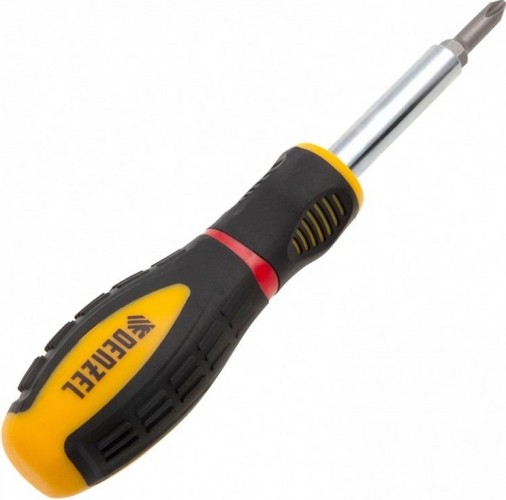 Отвертка с битами Denzel 7713381 комбинированная, sl3/16"-ph1, sl1/4"-ph2