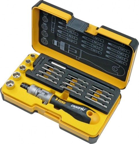 Отвертка с битами FELO 6072006 sl/ph/pz/tx и головки с поворотной трещоткой