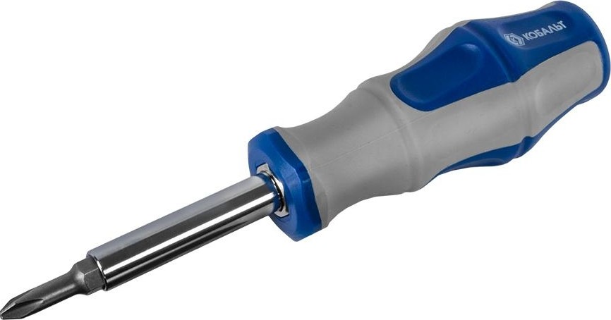 Отвертка с битами Кобальт 646-645 рукоятка ultra grip с набором двусторонних cr-v (3 - изображение 4