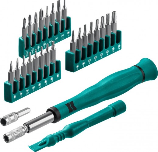 Отвертка с битами KRAFTOOL Precision-28 для точных работ 28 предм. 25677 - изображение 5