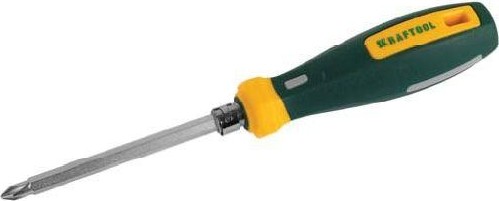 Отвертка с битами KRAFTOOL Universal-8 универсальная переставная 8 шт 26168