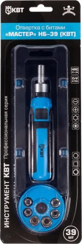 Отвертка с битами КВТ НБ-39 набор "мастер" 79772 - изображение 5