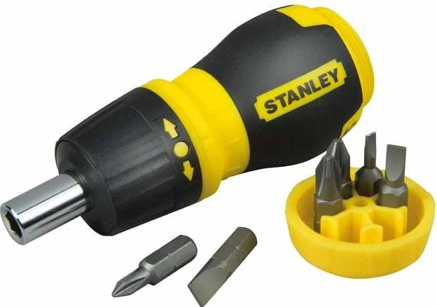 Отвертка с битами STANLEY "Multibit Ratchet Stubby" в комплекте 6 бит 0-66-358 0-66-358