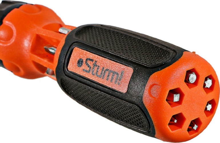 Отвертка с битами Sturm 1040-08-SS9 в комплекте 6 бит двухсторонних - изображение 4