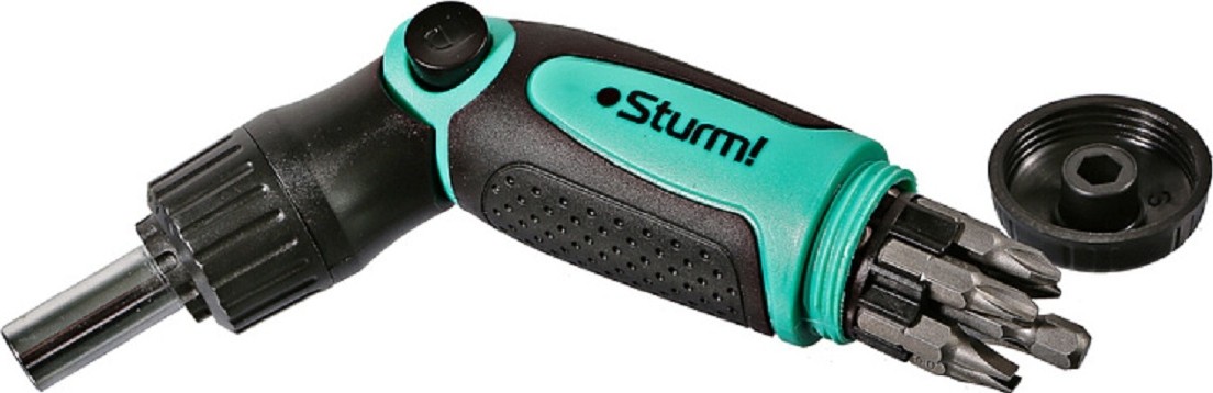 Отвертка с битами Sturm 1040-19-14 реверсивная битодерж. в ручке 14 в 1 - изображение 5