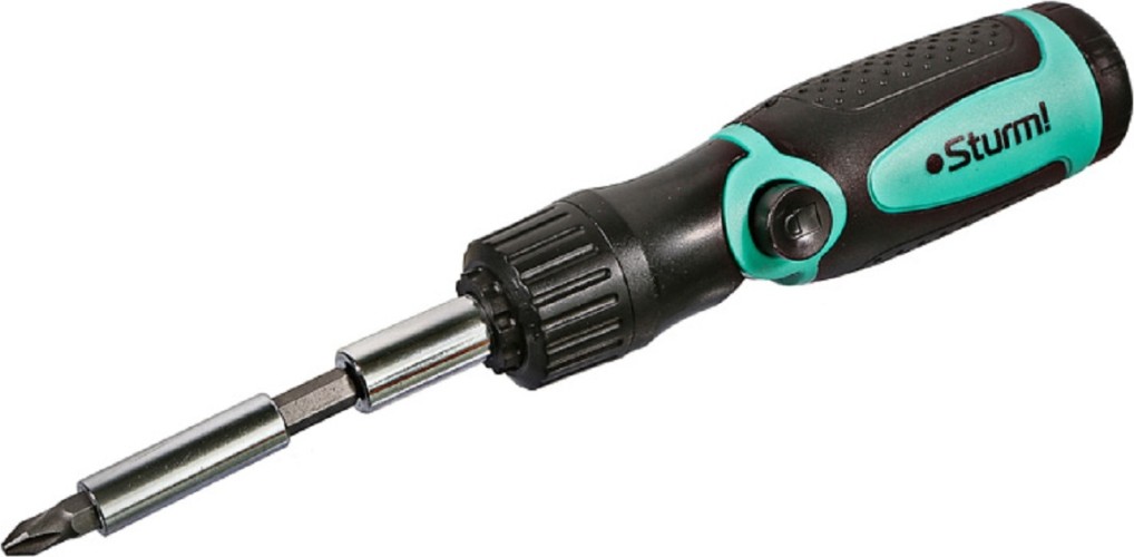 Отвертка с битами Sturm 1040-19-14 реверсивная битодерж. в ручке 14 в 1 - изображение 4