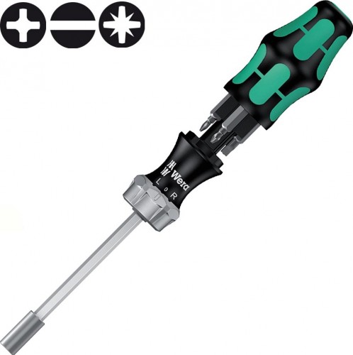 Отвертка с битами WERA Kraftform Kompakt 27 RA 1 SB 7 предметов WE-073660 WE-073660